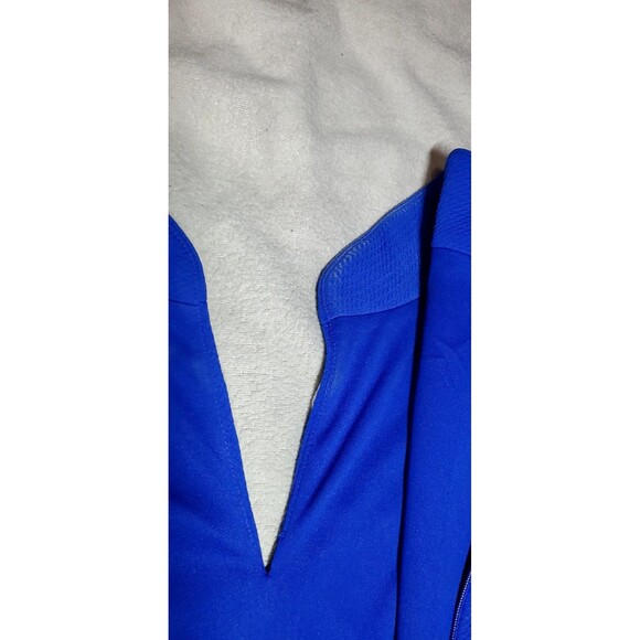 Blue Embroidered Sleeveless Dress Size 12 Retro Mod Boho Chic Cocktail Party A-L - Picture 9 of 16